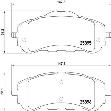 BREMBO P61120 ÖN FREN BALATASI 283mm ASTRA L 21> COMBO E 18> BERLINGO 18> PARTNER 18> 308 II-III 13> RIFTER 18>