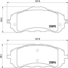 BREMBO P61120 ÖN FREN BALATASI 283mm ASTRA L 21> COMBO E 18> BERLINGO 18> PARTNER 18> 308 II-III 13> RIFTER 18>