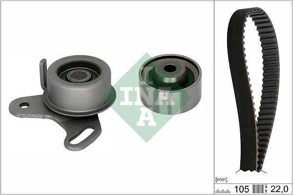 INA 530042710 TRİGER KAYIŞ SETİ HYUNDAI ACCENT ADMIRE ERA 1.5L G4EB 01-> 1.4L 1.6L G4ED G4EE 01-10 / GETZ 1.4L 06-10 / MATRIX ELANTRA 1.6L 01-06 / KIA RIO 1.4L 1.6L 06-10 / CERATO 1.6L 04-07 1 KAYIŞ 2 RULMAN