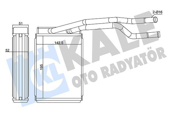 KALE 370565 KALORİFER RADYATÖRÜ FORD FİESTA/FUSİON 02>