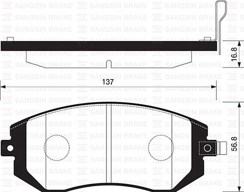 SANGSIN SP1367 ÖN FREN BALATA SUBARU IMPREZA 1.5L EJ15 GE3 06-12 / FORESTER 2.0L EJ20 SH 08-13 / OUTBACK 2.0L 04-09 / BRZ 2.0L ZC6 12-> / LEGACY 2.0L 04-09 / FORESTER 2.0L EJ20 X SG 03-08