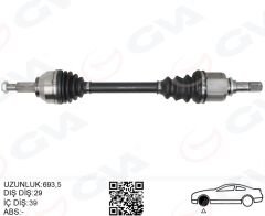 GVA 4419014 KOMPLE AKS SOL RENAULT TRAFİC III 1.6 DCİ 14- 693mm