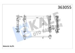KALE 363055 ALFA ROMEO GIULIETTA 940 1.4 TB 10 > AC MT MEKANİK 612X416X24 SU RADYATÖRÜ