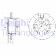 DELPHI BG2740 FREN DISKI ARKA MERCEDES S-CLASS W140 W220