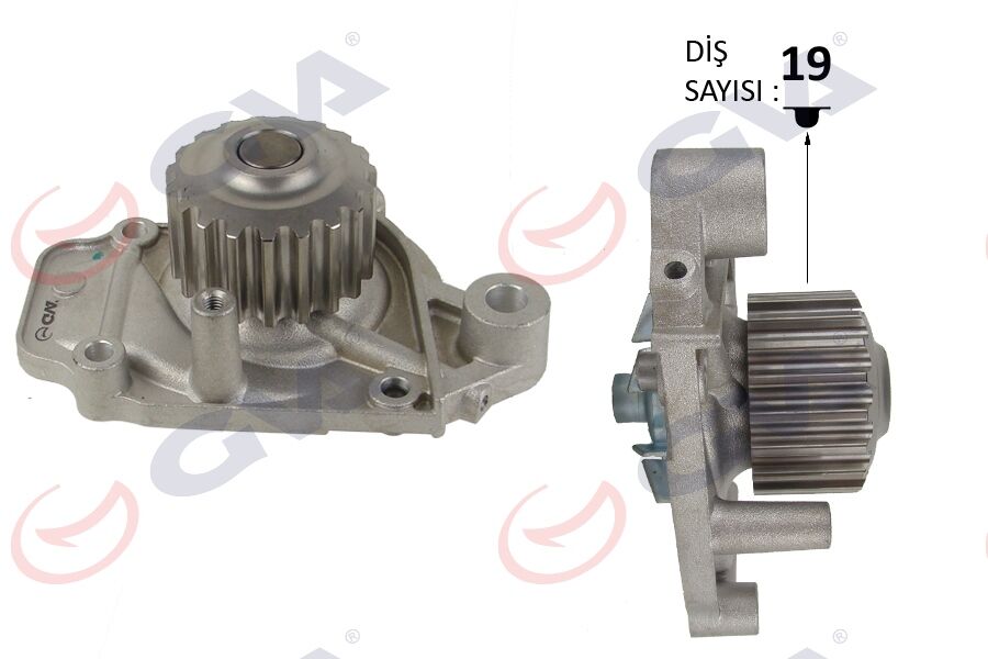 GVA 5292123 DEVİRDAİM SU POMPASI HONDA CIVIC 1.3L D13B 87-89 / 1.5L D15B KARBÜRATÖRLÜ 88-95 / 1.6L D16 SI ENJEKS İYONLU 92-95 / 1.6L D16 EURO 96-97