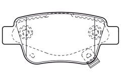 SANGSIN SP2184 ARKA FREN BALATA TOYOTA AVENSIS 1.6L 3ZZFE VVTi ZZT250 03-08 / 2.0L 1AZ-FE 1AZFSE AZT250 03-08