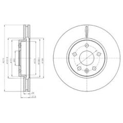 DELPHI BG4191 ÖN FREN AYNASI ASTRA J 10> CRUZE 09> AVEO 11> 276x26x5DL 15 İNÇ HAVALI 95526655