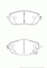SANGSIN SP1700 ÖN FREN BALATA TOYOTA AURIS COROLLA 1.33L 1.6L 1NR-FE 1ZR-FAE NRE180 ZRE181 ZRE185 12-> / 1.4L 1ND-FTV NDE180 12->