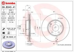 BREMBO 09B34341 FREN DISKI ON MERCEDES W176 W246 C117