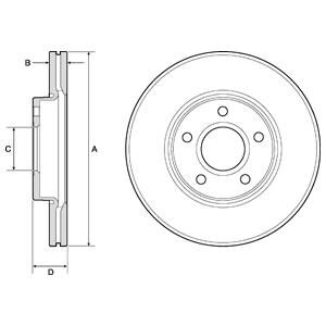 DELPHI BG3868 ÖN FREN AYNASI FOCUS 04-12 CMAX 07-10 S40 06-10 C30 10-12 C70 06-13 V50 05-12 278x25x5DLxHVL