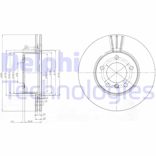 DELPHI BG3998C FREN DISKI ON BMW E81 E82 E87 E88 E90 E91 E92 E93 E89