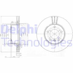 DELPHI BG3998C FREN DISKI ON BMW E81 E82 E87 E88 E90 E91 E92 E93 E89