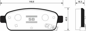 SANGSIN SP1363 ARKA FREN BALATASI ASTRA J 09> MOKKA 12> ZAFIRA C 12> CRUZE 09> TRAX 11> AVEO HB 13>