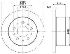 BSG BSG 25-210-021 DUCATOIII/BOXER III/JUMPER III FREN DISKI ARKA 280 MM  15 JANT