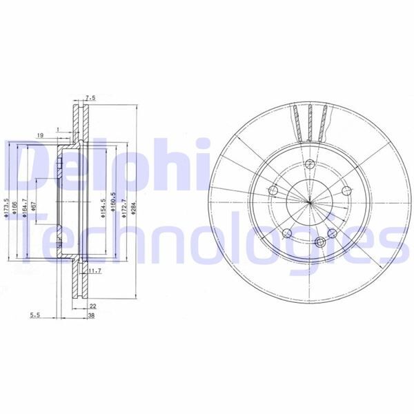 DELPHI BG2768 FREN DISKI ON MERCEDES C-CLASS W202 S202