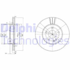 DELPHI BG2768 FREN DISKI ON MERCEDES C-CLASS W202 S202