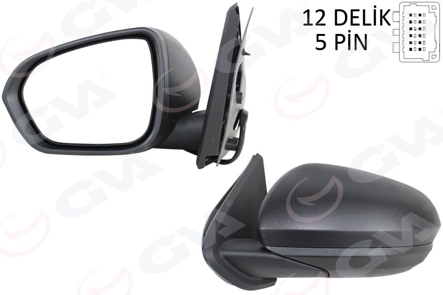 GVA 1019185 DIŞ DİKİZ AYNASI SOL ELEKTRİKLİ ISITMALI ASTARLI KONVEKS DACIA DUSTER 18- 12H5P VM-6805EHPL