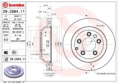 BREMBO 09C88411 ARKA FREN AYNASI HAVALI TOUAREG 2.5 R5 TDI/3.2 V6 03- 4.2 V8/5.0 V10 TDI 02- 3.0 V6 TDI 04- 6.0 W12 986479095-DF4487S