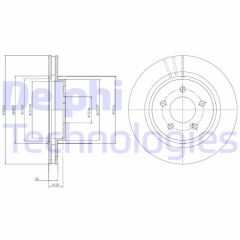 DELPHI BG4240C ARKA FREN AYNASI VOLVO S60 10 >13 > S80 II 08 >13 > V60 10 > V70 08 > XC70 07 >13 > 302x5DL