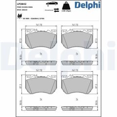 DELPHI LP3842 FREN BALATASI ON MERCEDES W206 S206 C236 A236 W214 S214 C254 X254 SPOR TIP