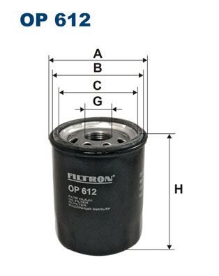 FILTRON OP612 YAĞ FİLTRESİ NISSAN MICRA III K12 1.2 12V 80HP 03 >