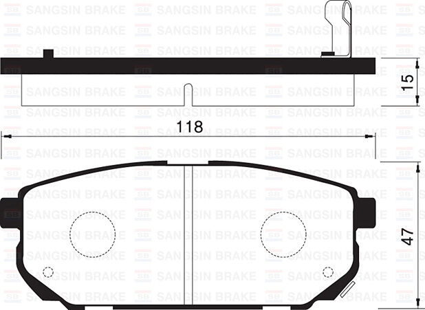 SANGSIN SP1154 ARKA FREN BALATA KIA SORENTO 2.5L D4CB CRDi 02->
