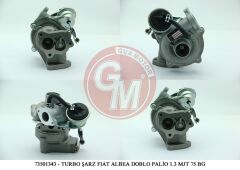 GUA 40660 TURBO ŞARJ FIAT ALBEA DOBLO PALİO PUNTO FIORİNO PUNTO EVO 1.3 MJT 70-75 BG