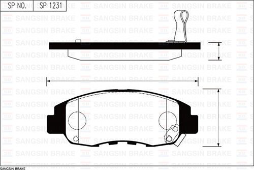 SANGSIN SP1231 ÖN FREN BALATA HONDA ACCORD 2.0L F20A F20B CB CD kasa 90-95