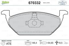 VALEO 670332 GDB1357 ÖN BALATA GOLF IV BORA 97-6.05 POLO 99 > OCTAVIA 97 >LEON TOLEDO 99-06 IBIZA 02 > AUDI