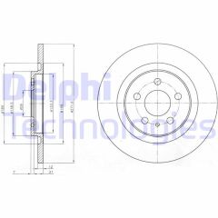 DELPHI BG3741 ARKA FREN AYNASI P807 2.0-2.2HDI 02> C8 2.0HDİ 2.2HDİ 02> ULYSSE 02> 272x12x5DL