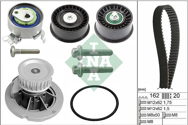 INA 530044130 DEVİRDAİMLİ EKSANTRİK GERGİ KİTİ 162x200 ASTRA G-CORSA C-VECTRA C-MERIVA A-ZAFIRA A 1.4-1.6-1.8 16V Z16XE-Z14XE 6334035 DEVİRDAİMLİ
