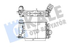 KALE 375810 TURBO RADYATÖRÜ RENAULT MEGANE IV 15> SCENIC IV 15> KADJAR 15> CAPTUR I 13> TALISMAN 15> 1.3TCE BRAZING 281X217X80