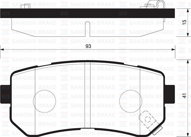 SANGSIN SP1187 ARKA FREN BALATA HYUNDAI ACCENT ERA 1.4L G4EE 06-10 / İ30 1.4L 1.6L 08-> / İX35 1.6L G4FD GDİ 11-> / KIA CEED 1.4L 1.6L 07-> / SPORTAGE 1.6L G4FD GDİ 09-> / RIO 1.4L 1.6L 05-> Sürtünme yüzeyi eğik
