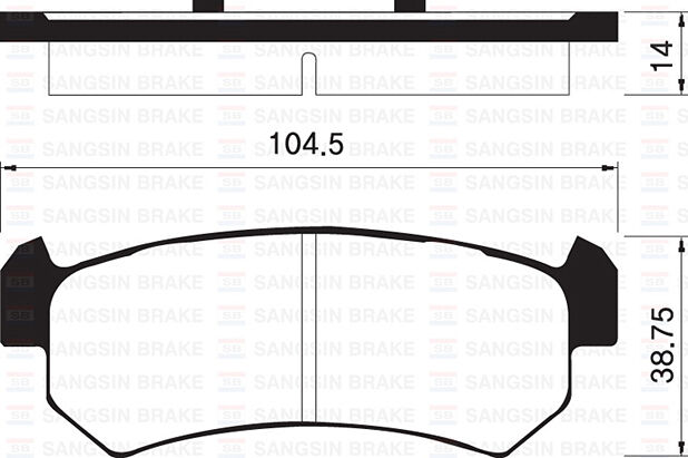 SANGSIN SP1160 ARKA FREN BALATASI CEHEVROLET LACETTI 1.4-1.6-1.8 04 > NUBIRA 1.4-1.6-1.8 2.0 04 >