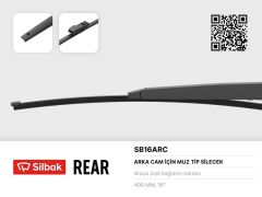 SİLECEK SÜPÜRGESİ ARKA MUZ TİPİ 400mm OCTAVIA III 11/12> RAPID 09/11> SUPER B COMBI 03/08>
