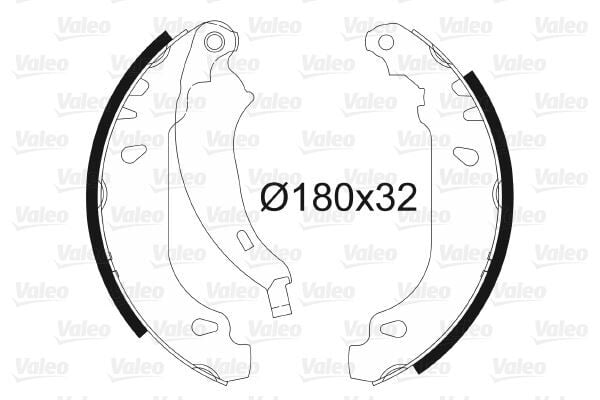 VALEO 562650 ARKA PABUÇ BALATA P206 1.4İ 1.6İ 1.4HDİ 1.9D 98 >02 > 206 1.4 1.4HDİ 09 > ABS SİZ ARAÇLAR 180x32