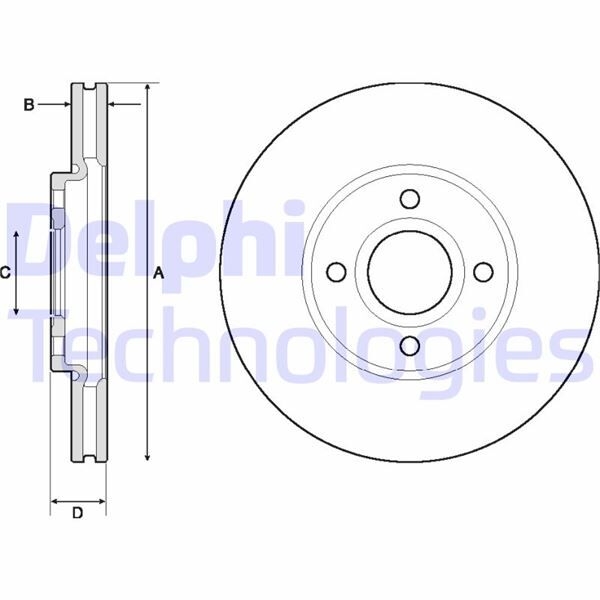 DELPHI BG4715C ÖN FREN AYNASI ECOSPORT 14>