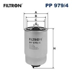 FILTRON PP979.4 YAKIT FİLTRESİ HYUNDAI ACCENT ERA. GETZ 1.5L D4FA 06-10 / SONATA 2.0L D4EA 06-11 / i30 1.4L 1.6L CRD i 12-> / SANTAFE D4EB 06-09 / KIA RIO 1.5L CRDİ 05-> / SORENTO 2.5L D4CB 02-> 2.0L D4HA 10-12