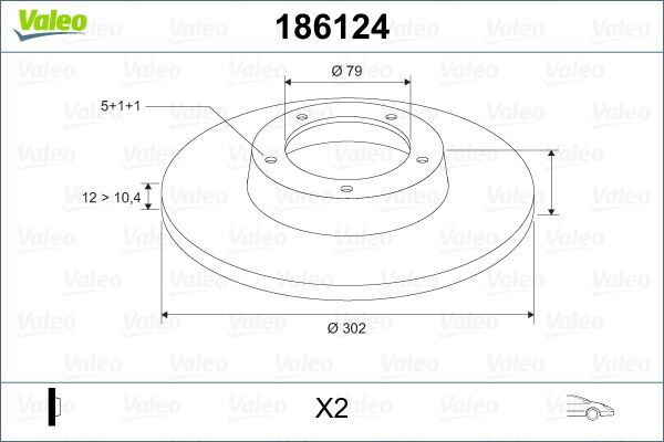 VALEO 186124 FREN DISKI ON BMW E34