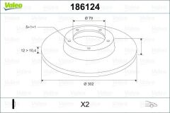 VALEO 186124 FREN DISKI ON BMW E34