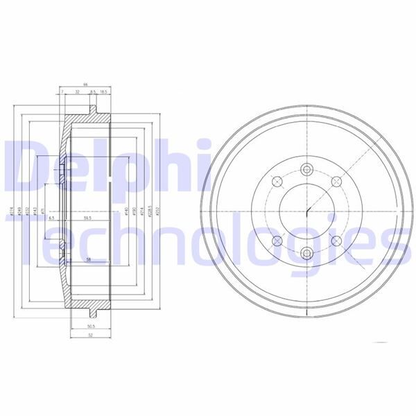 DELPHI BF169 ARKA FREN KAMPANASI P305 80>90 P306 93>01 P405 87>92 P406 96>04 PARTNER-BERLINGO-XSARA 01>12 96> AB S Lİ