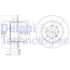 DELPHI BG3141 ARKA FREN AYNASI VECTRA B 96-02 270 x 10 x 4DL DOLU 90495268