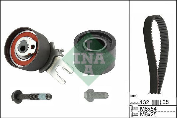 INA 530058210 EKSANTRİK GERGİ KİTİ 132x280 VOLVO C30 C70 S60 S80 V70 > XC60 XC70 XC90 2.4TDI 20V K015580XS