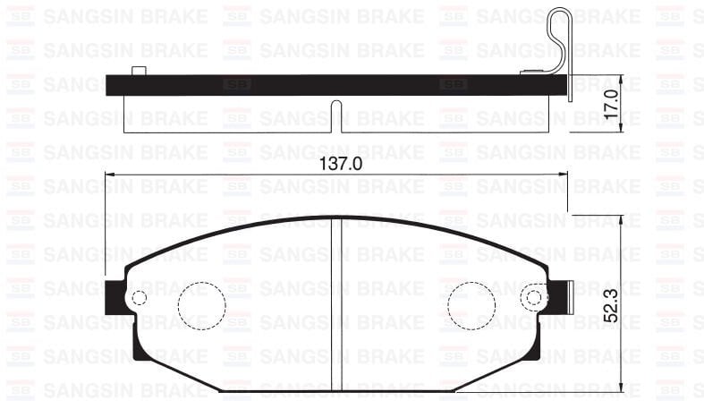 SANGSIN SP1053 ÖN BALATA DİSK HYUNDAI GALLOPER I-II 2.5TD-3.0 V6 91-03 -TOYOTA HILUX PIC 2.5 D-4D05> GDB3232