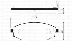 SANGSIN SP1053 ÖN BALATA DİSK HYUNDAI GALLOPER I-II 2.5TD-3.0 V6 91-03 -TOYOTA HILUX PIC 2.5 D-4D05> GDB3232