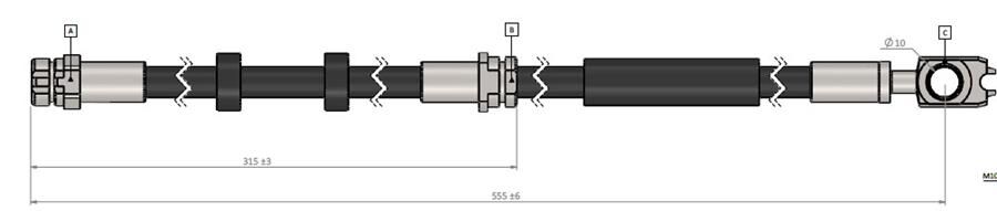 CAVO C900897A FREN HORTUMU ön RAPID Spaceback NH1 NH3 12-..