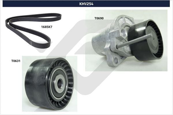 HUTCHINSON KHV254 KANALLI KAYIS SETI KUTUKLU MERCEDES VITO OM622 W447 . RENAULT R9M 1.6 dCi TRAFIC III 15> KADJAR 15> MEGANE IV 15> SCENIC IV 15>