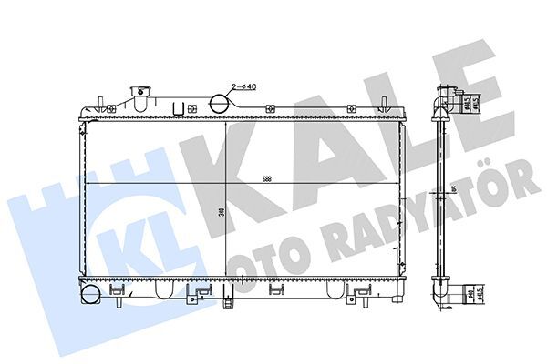 KALE 362365 SU RADYATÖRÜ SUBARU FORESTER 08 > IMPREZA 07<12 LEGACY IV 03<09 OUTBACK 08<09 2.0-2.5 AWD XV 1.6İ-2. 0İ AWD 12 > MT BRAZING 340X688X16