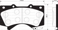 SANGSIN SP1381 ÖN FREN BALATA TOYOTA LAND CRUISER 4.5L 1VD-FTV VDJ200 dizel D4-D 08-> 4.6L UZJ200 V8 08->