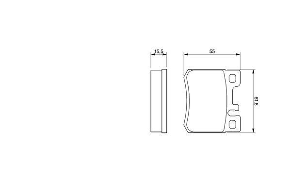 BOSCH 0986424358 FREN BALATASI ARKA MERCEDES W202 W124